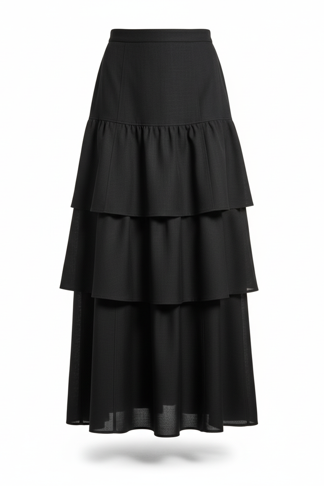 Jupe Longue Noire Sirène Élégante