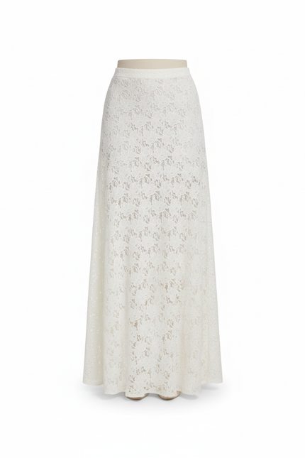 Jupe Dentelle Blanche Longue
