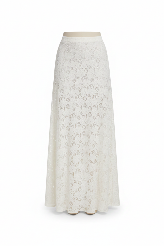 Jupe Dentelle Blanche Longue