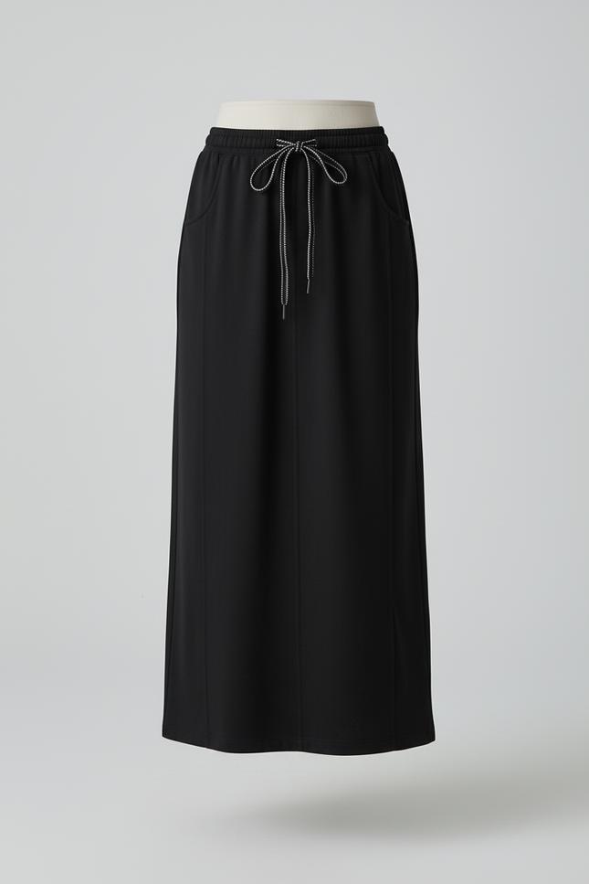 Jupe Longue Noir Ample Décontractée