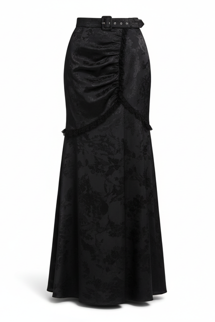 Jupe Longue Velours Jacquard Élégante