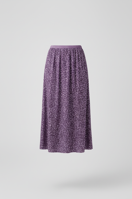 Jupe Longue Plissée À Sequins Élégante