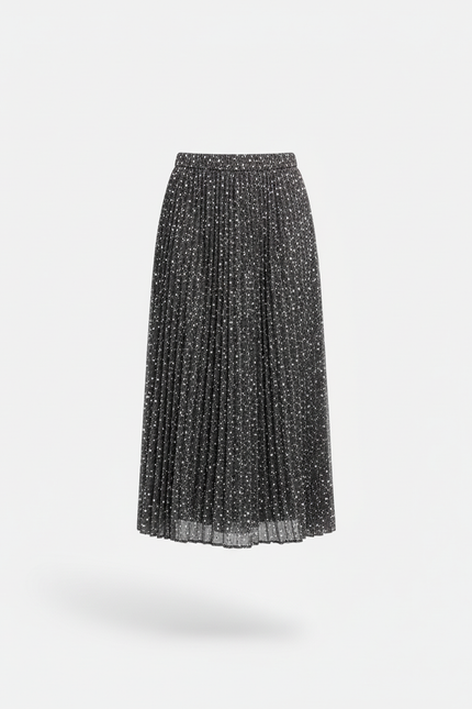 Jupe Longue Grise Pailletée Élégante