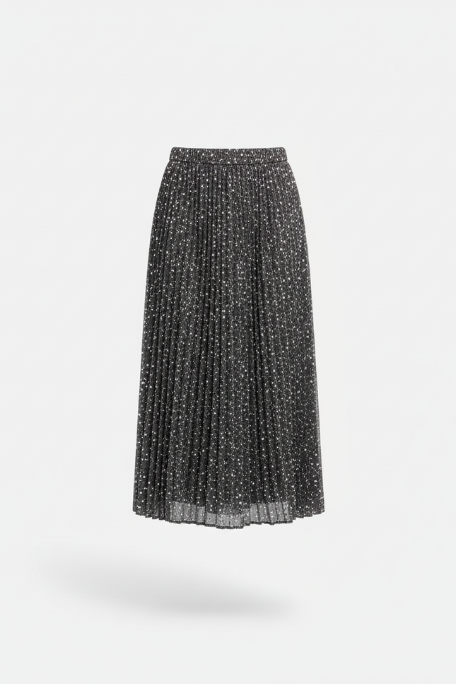 Jupe Longue Grise Pailletée Élégante