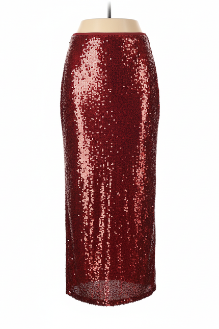 Jupe Longue Rouge Paillettes Chic