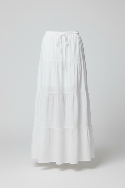 Jupe Longue Blanche Étagée Bohème