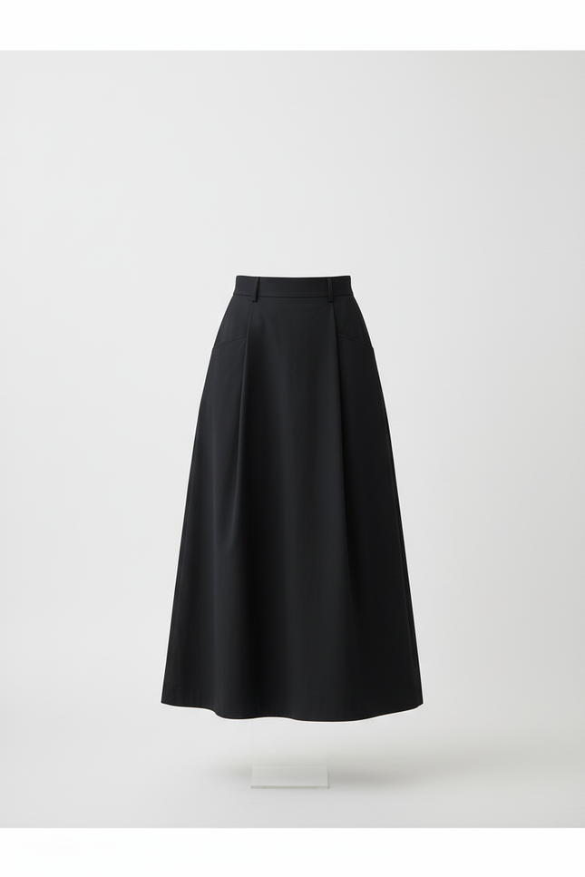 Jupe Mi-Longue Avec Poches