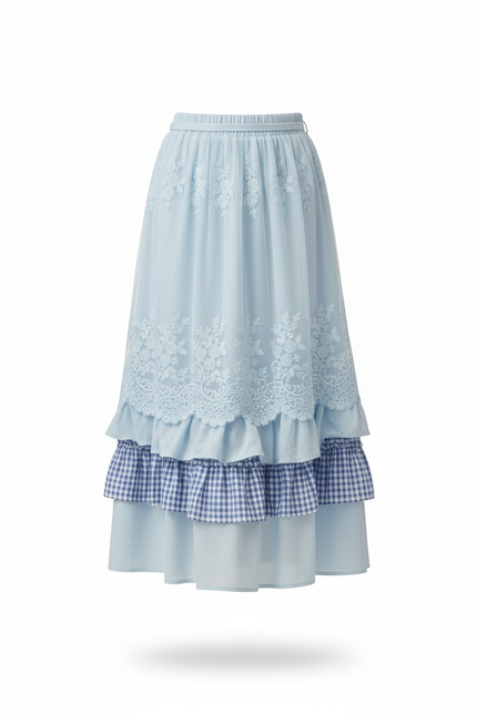 Jupe Longue Tulle Dentelle Bohème