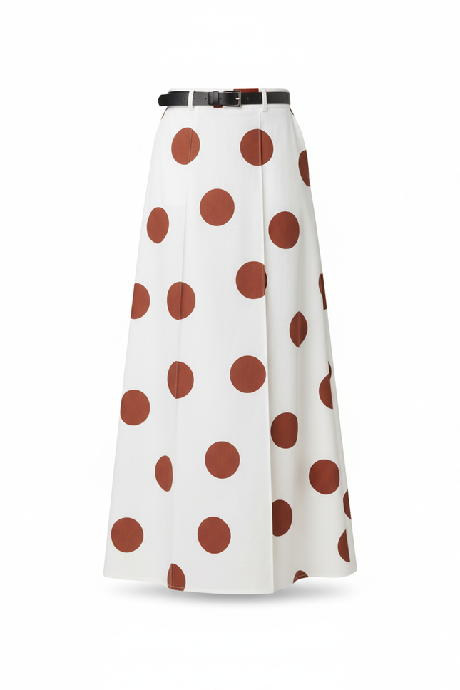 Jupe Longue À Pois Fluide Bohème Femme