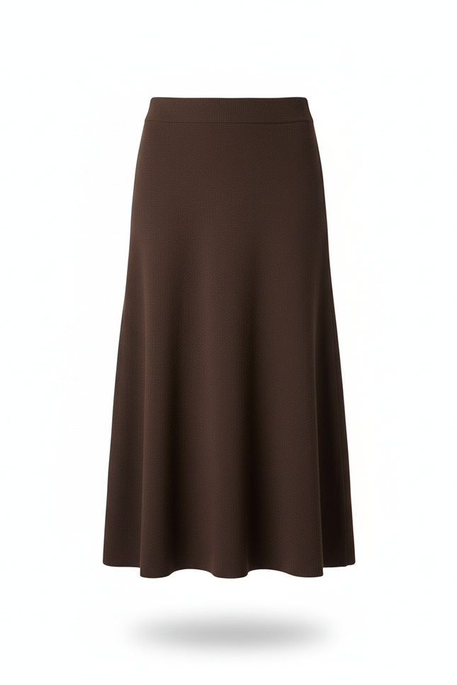 Jupe Longue A-Line Marron Élégante
