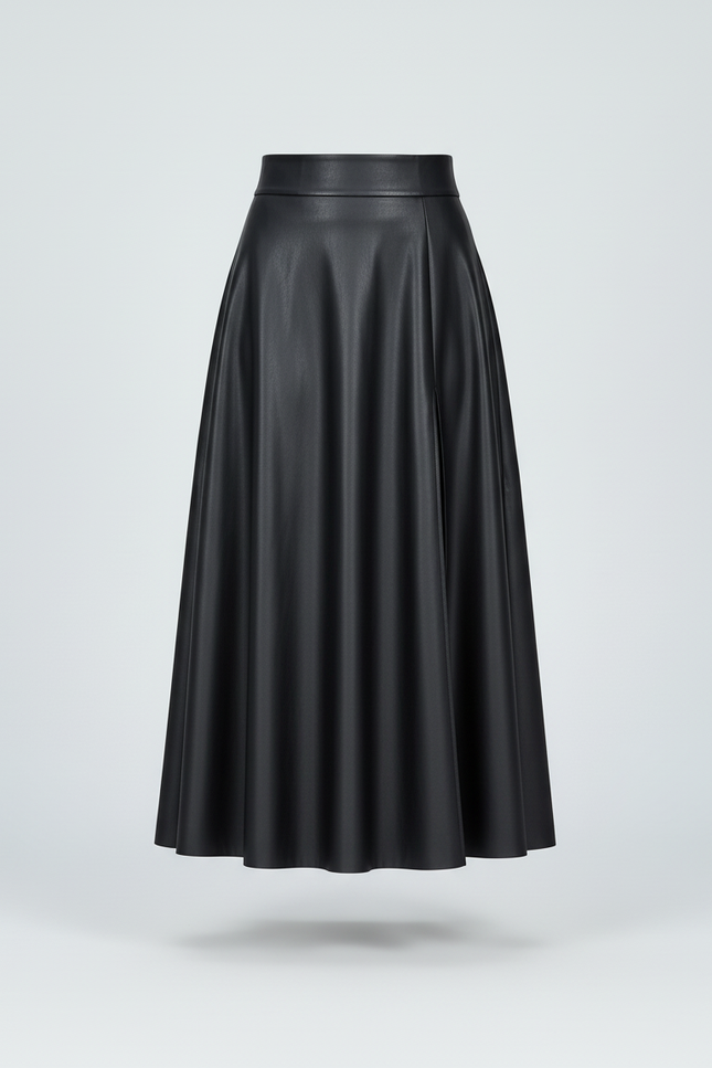 Jupe Mi-Longue Avec Fente