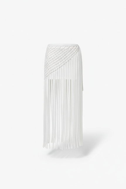 Jupe Longue Crochet Franges Bohème