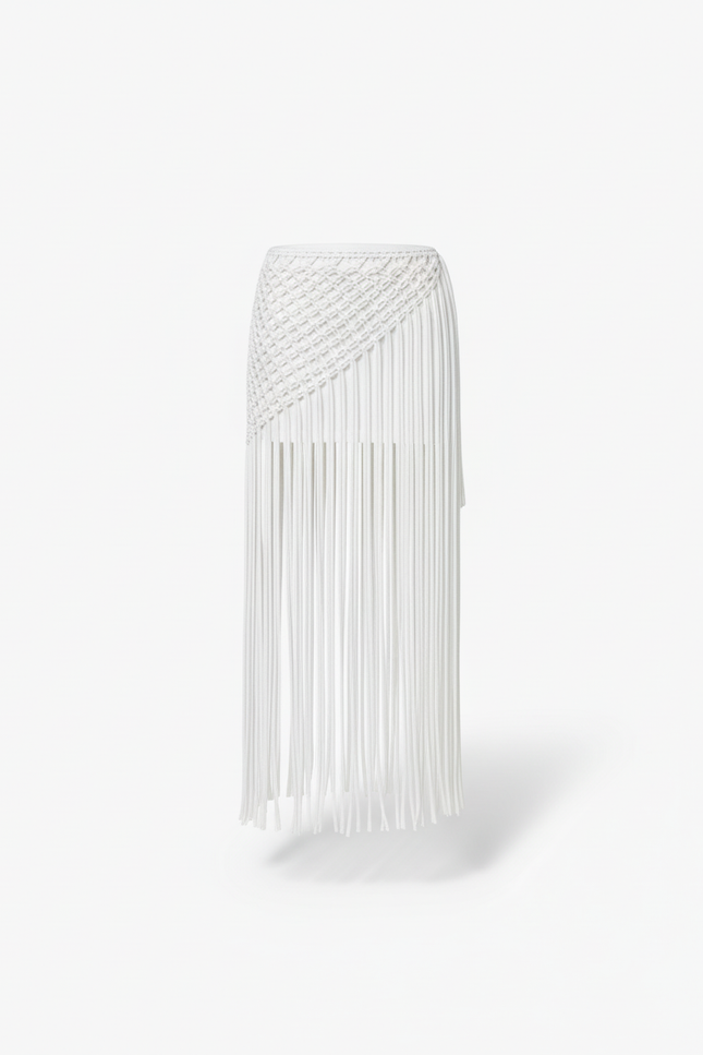 Jupe Longue Crochet Franges Bohème