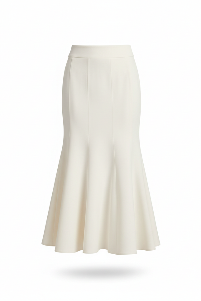 Jupe Longue Écru Sirène Élégante