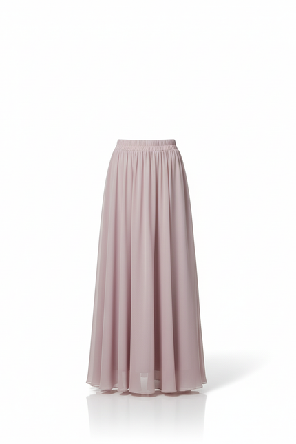 Jupe Longue Rose Poudré Fluide Élégante