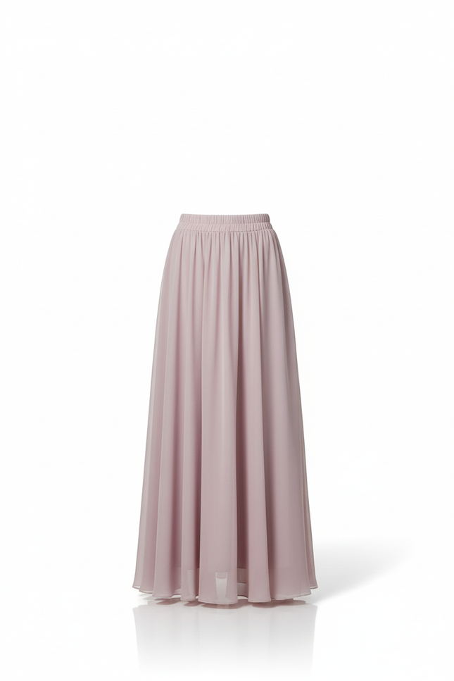 Jupe Longue Rose Poudré Fluide Élégante