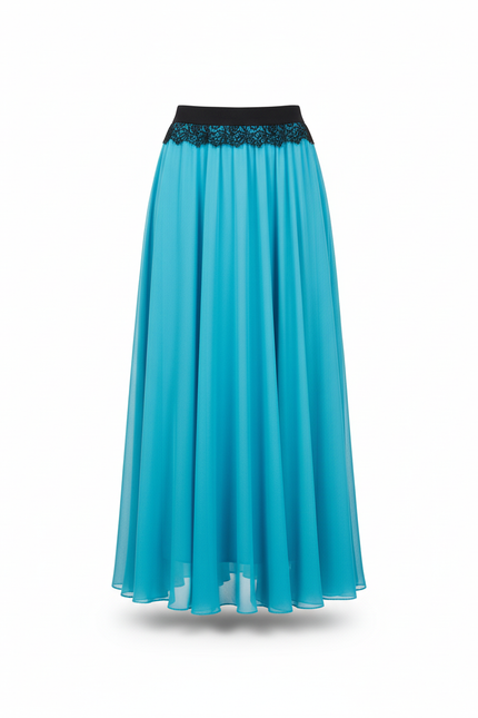 Jupe Longue Turquoise Fluide Chic