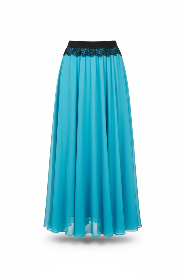 Jupe Longue Turquoise Fluide Chic