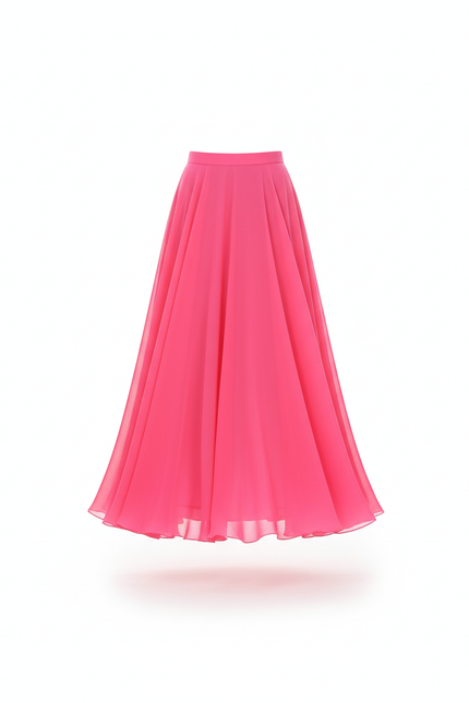 Jupe Longue Rose Fluide Élégante