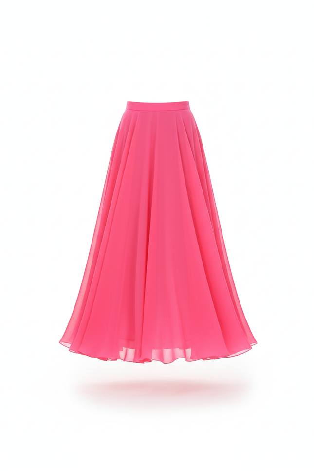 Jupe Longue Rose Fluide Élégante