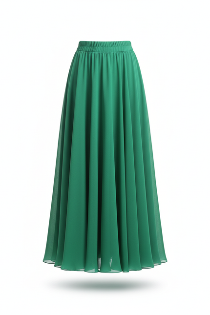 Jupe Longue Verte Fluide Élégante