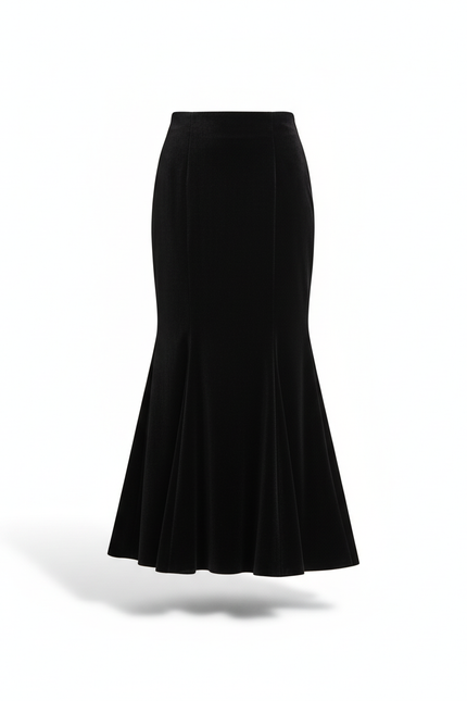 Jupe Longue Velours Sirène Chic