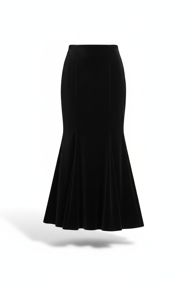 Jupe Longue Velours Sirène Chic