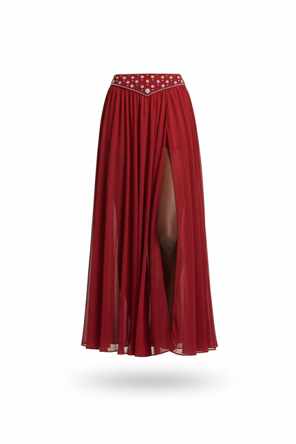 Jupe Longue Rouge Fendue