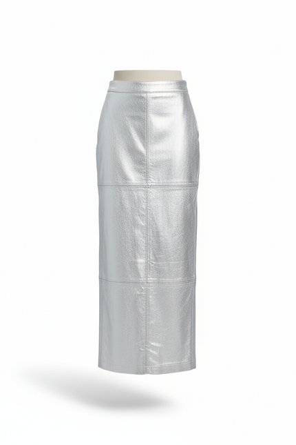 Jupe Longue Métallisée Slim Chic