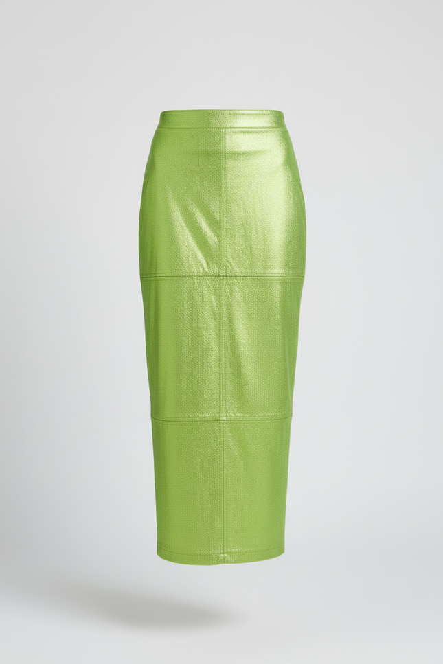 Jupe Longue Slim Métallisée Chic