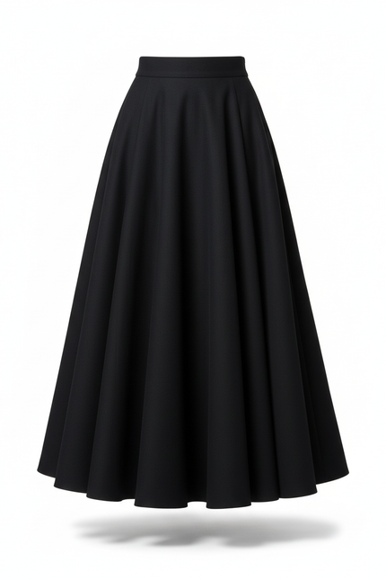 Jupe Longue Laine Noire