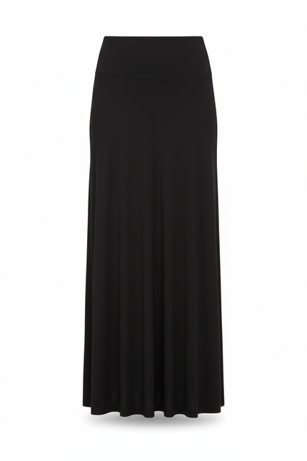 Jupe Longue Noire Fluide Chic Élégante