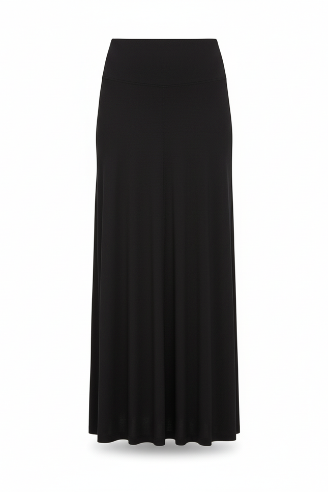 Jupe Longue Noire Fluide Chic Élégante