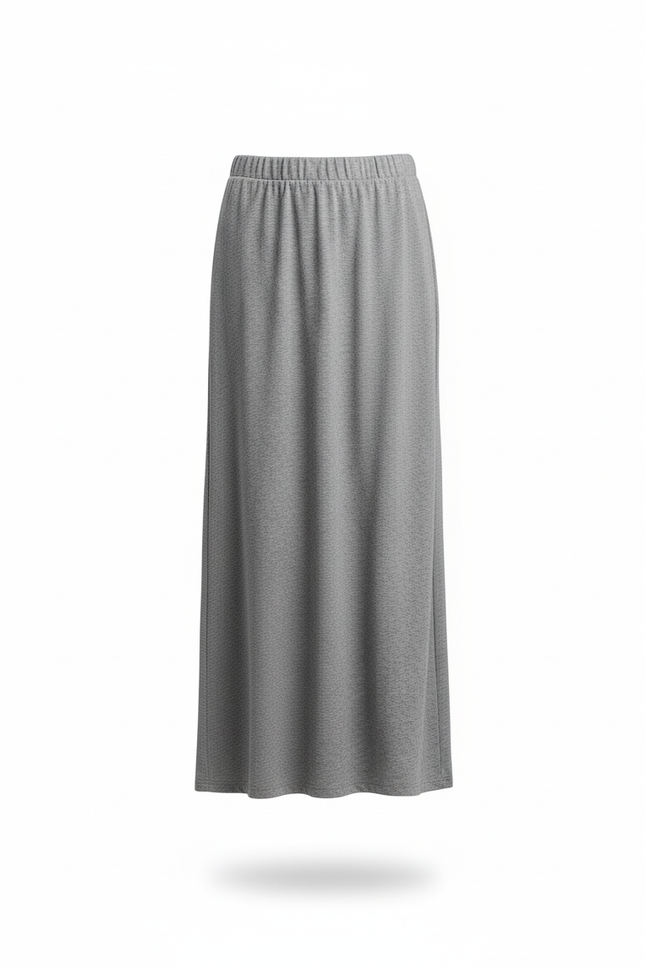 Jupe Longue Grise Fluide