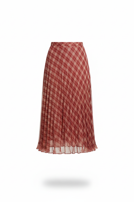 Jupe Longue Vichy Rouge