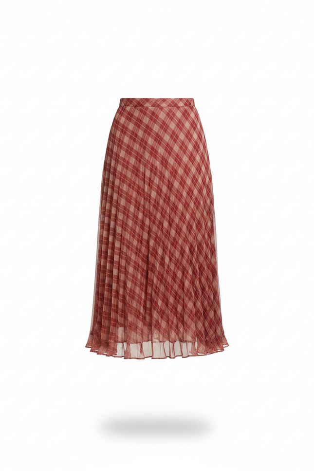 Jupe Longue Vichy Rouge