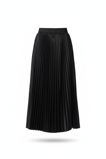 Jupe Longue Satinée Plissée Élégante