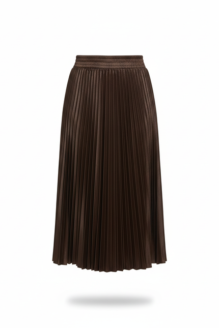 Jupe Longue Satin Plissée Élégante