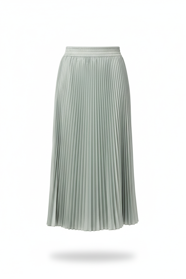 Jupe Longue Vert Menthe Plissée Élégante