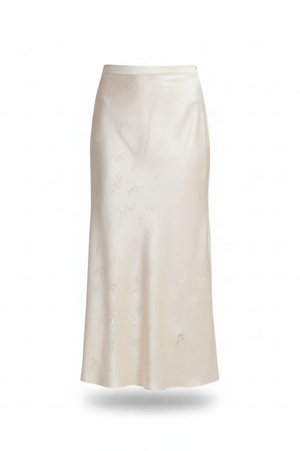 Jupe Longue Satin Jacquard Élégante