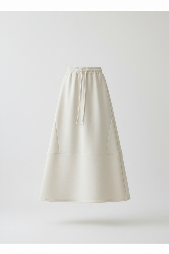 Jupe Longue Crème Épaisse Chic