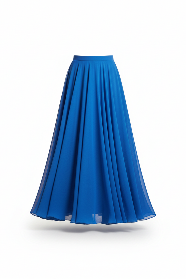 Jupe Longue Bleue Fluide Élégante