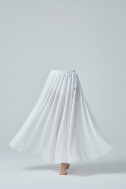 Jupe Longue Blanche Maxi Fluide Élégante