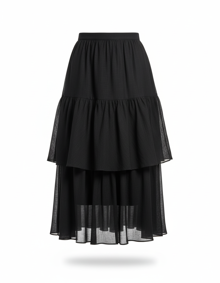 Jupe Longue Rayée Taille Basse Sexy