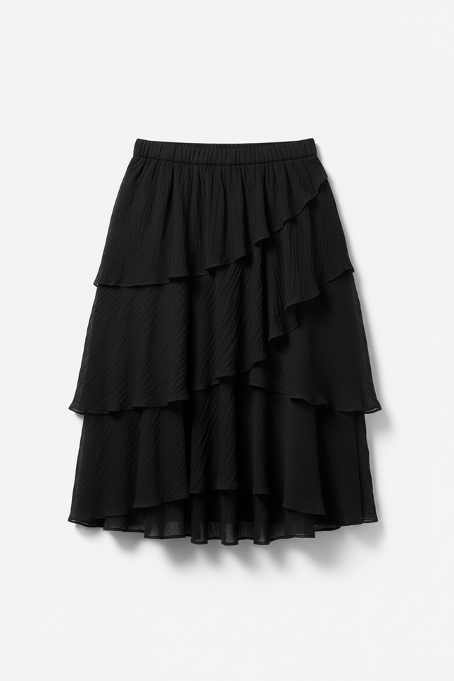 Jupe Longue Turquoise Chiffon Fluide