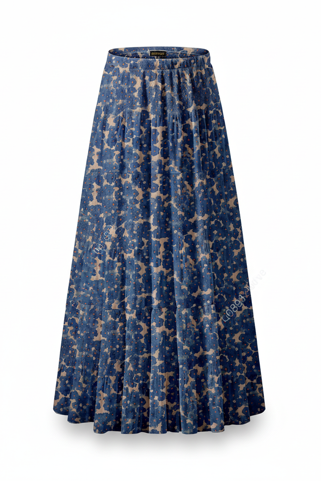 Jupe Longue Fleurie Plissée Fluide