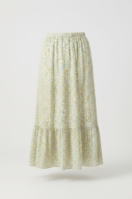 Jupe Longue Florale Plissée Fluide Chic