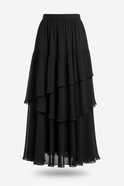 Jupe Longue Fleurie Plissée Fluide Chic