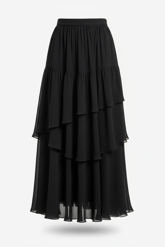 Jupe Longue Fleurie Plissée Fluide Chic