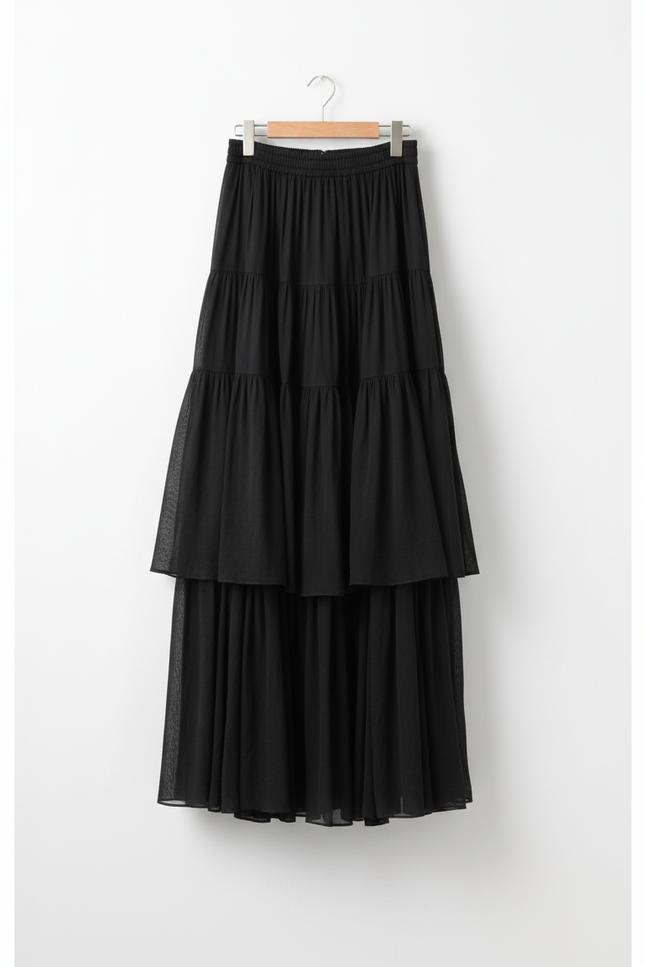 Jupe Longue Plissée Florale Fluide Chic